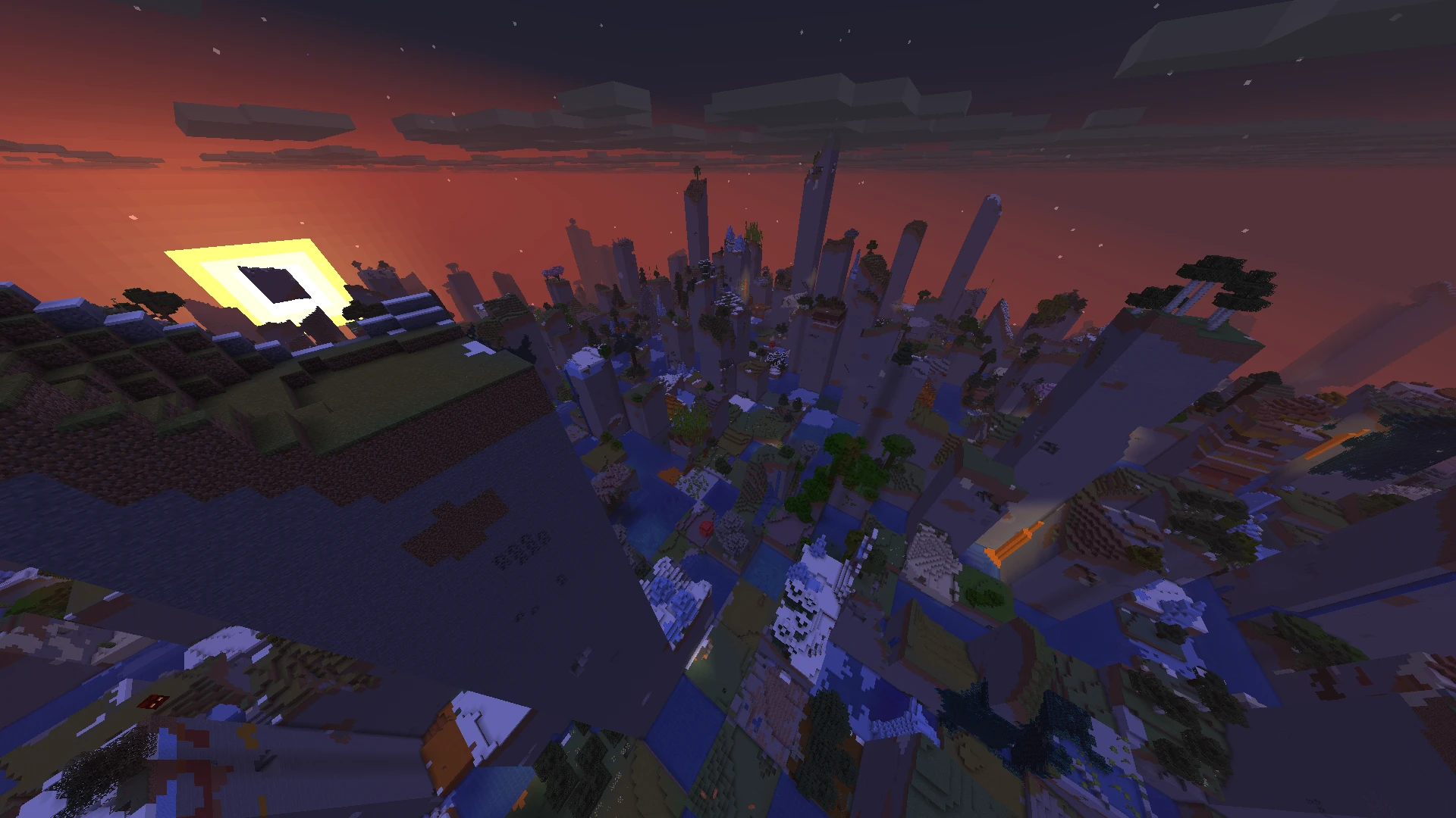 Overworld generation with randomized seed